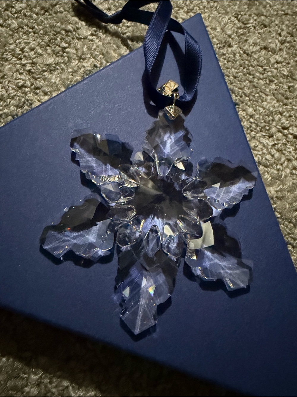 Swarovski crystal 2008 annual Christmas snowflake ornament original packaging